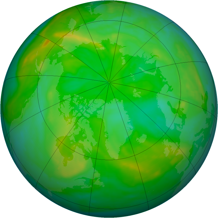 Arctic ozone map for 03 July 2008